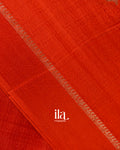 Fire Orange Semi Silk Saree