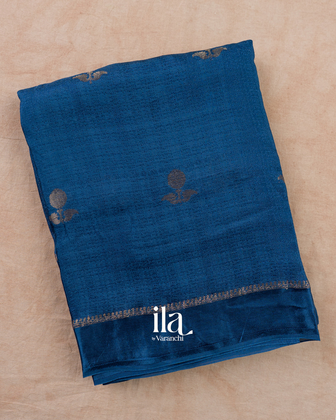 Royal Navy Blue Semi Silk Saree