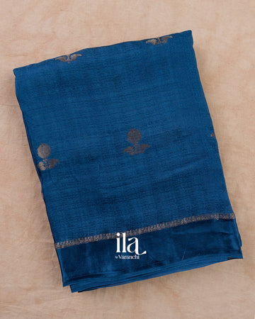 Royal Navy Blue Semi Silk Saree