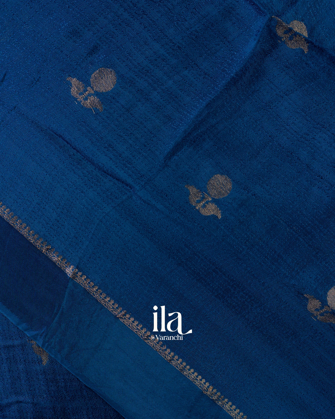 Royal Navy Blue Semi Silk Saree