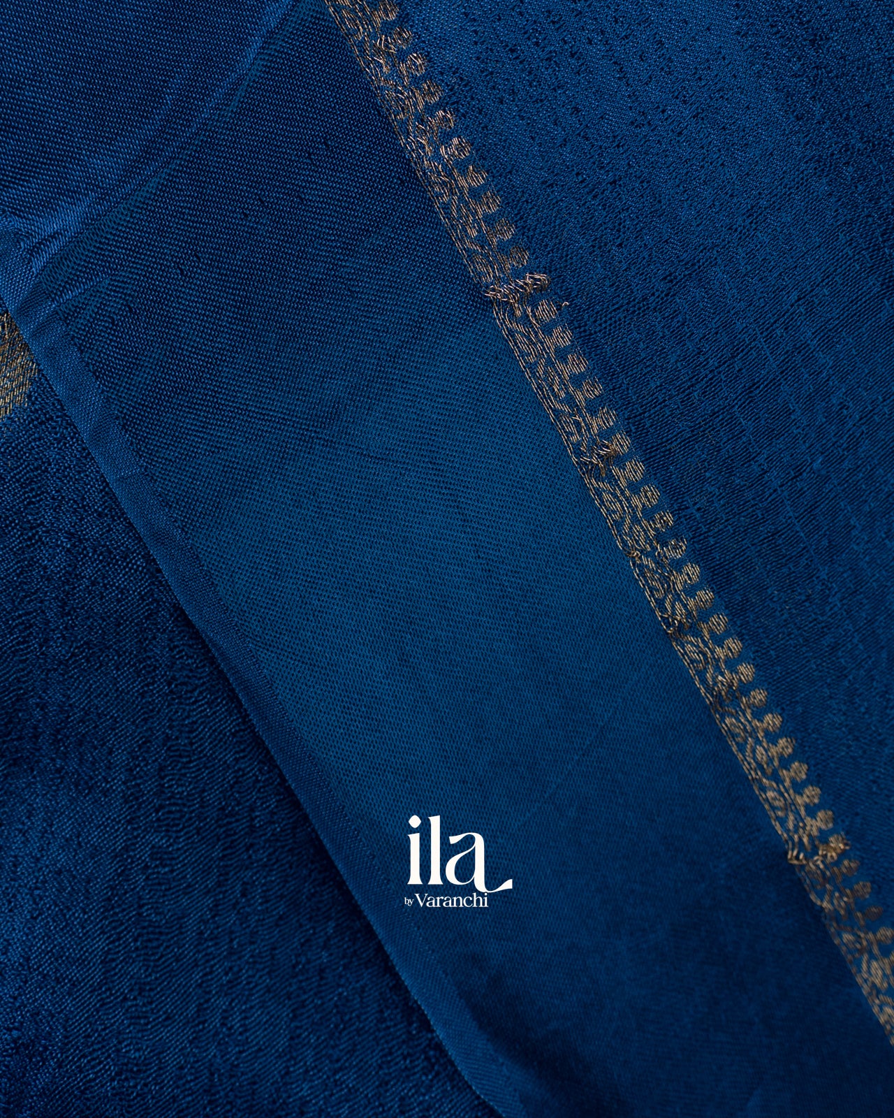 Royal Navy Blue Semi Silk Saree