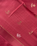 Rust Pink Semi Silk Saree