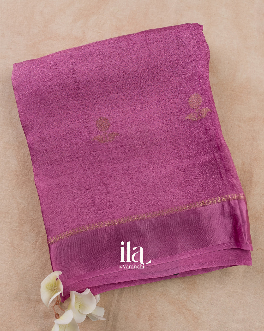 Lavender Semi Silk Saree