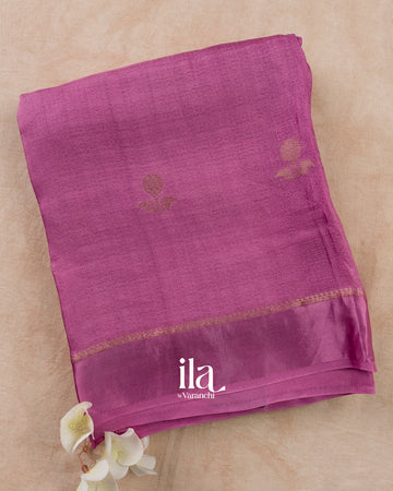 Lavender Semi Silk Saree