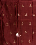 Rust Brown Semi Silk Saree