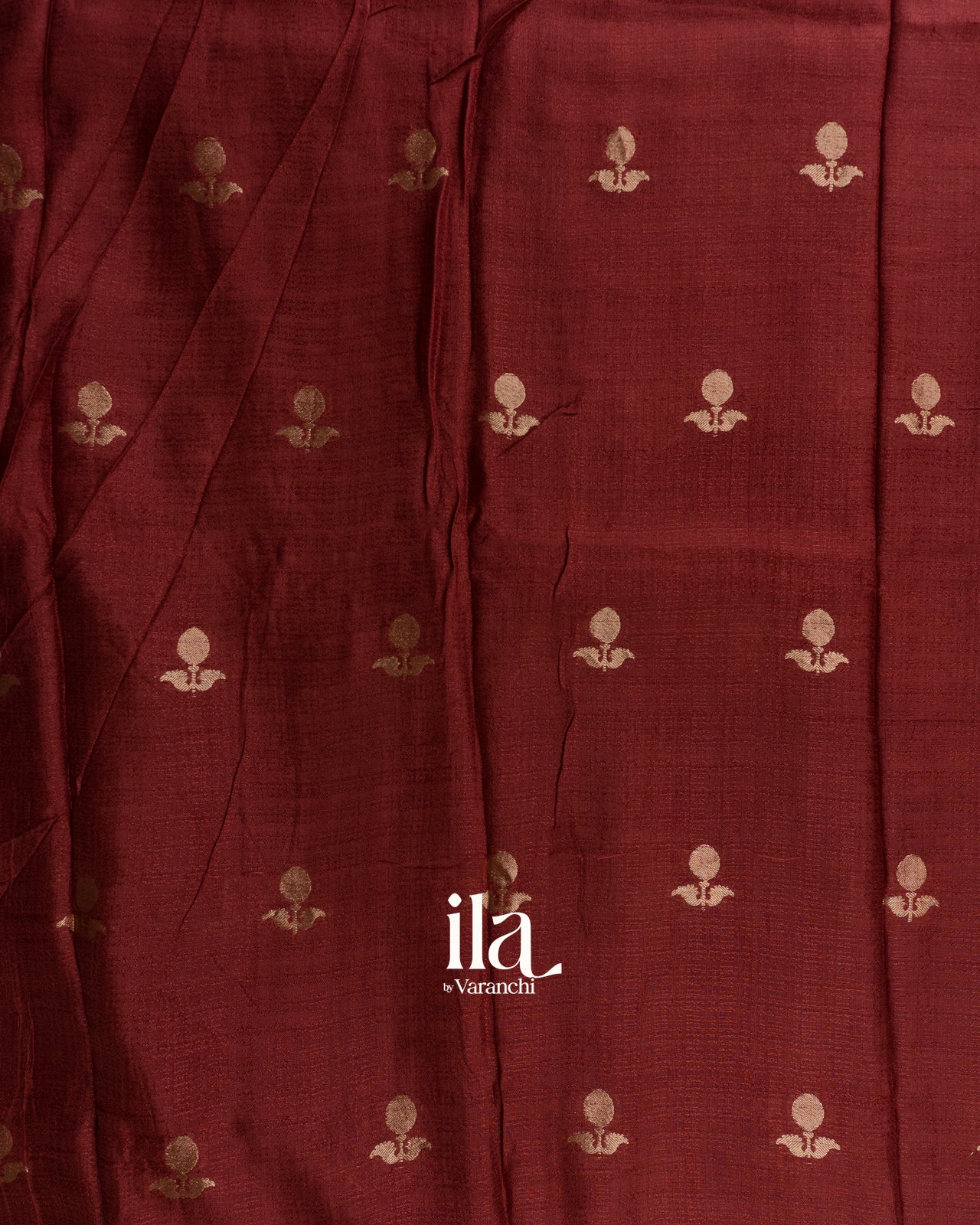 Rust Brown Semi Silk Saree