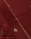 Rust Brown Semi Silk Saree