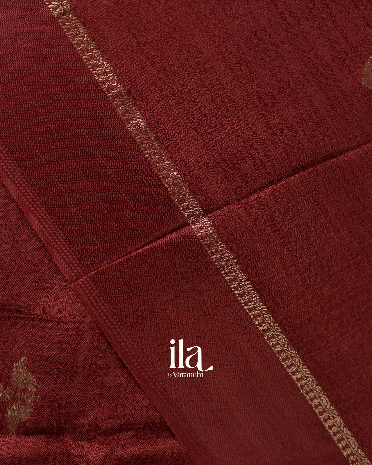 Rust Brown Semi Silk Saree