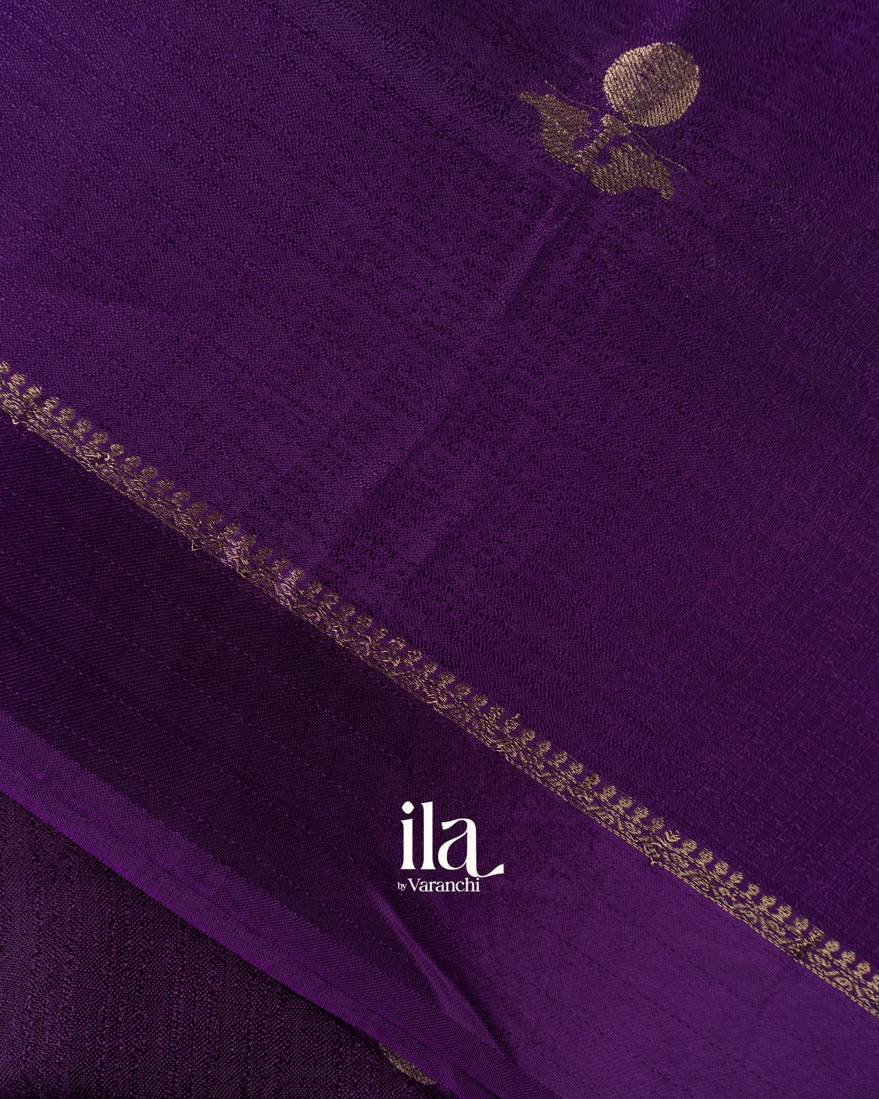 Deep Violet Semi Silk Saree