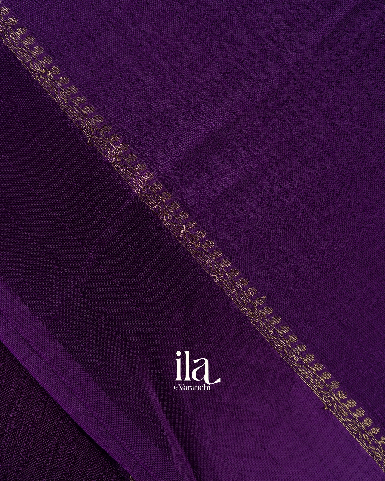 Deep Violet Semi Silk Saree