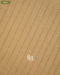 Beige Checkered Assam Silk Saree — Body