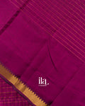 Deep Magenta Checkered Semi Mangalgiri Saree