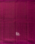 Deep Magenta Checkered Semi Mangalgiri Saree
