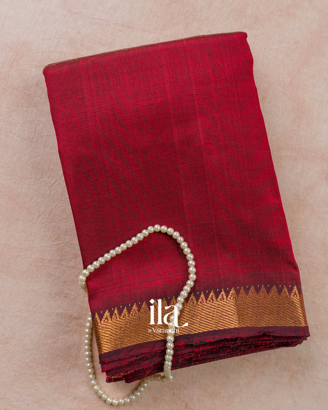 Rust Orange Checkered Pure Mangalgiri Silk Cotton Handloom Saree