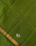 Mehandi Green Checkered Semi Mangalgiri Saree