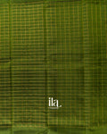 Mehandi Green Checkered Semi Mangalgiri Saree