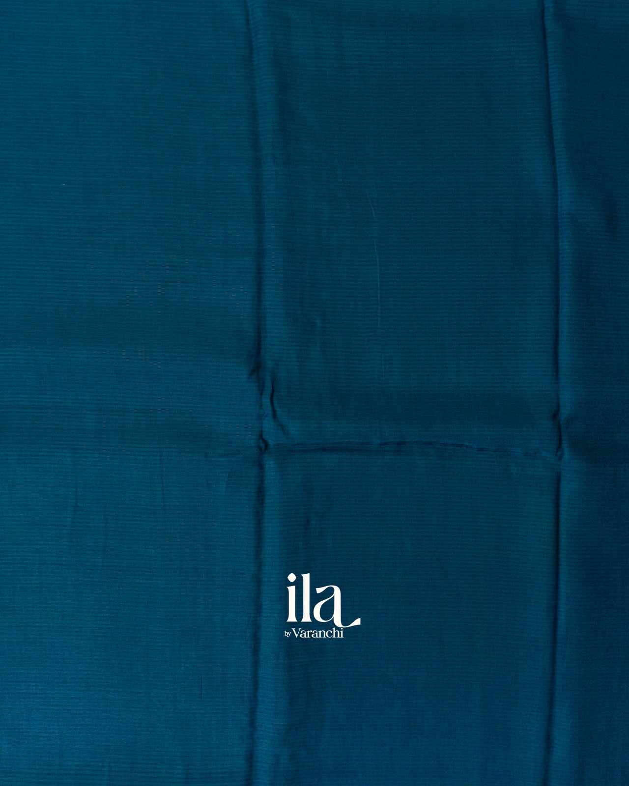 Peacock Blue Kalamkari Hand-Printed Semi Mangalgiri Silk Cotton Saree