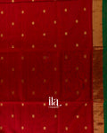 Bottle Green Pure Maheshwari Silk Cotton Handloom Saree