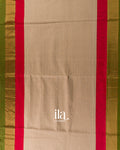 Olive Green Pure Maheshwari Silk Cotton Handloom Saree