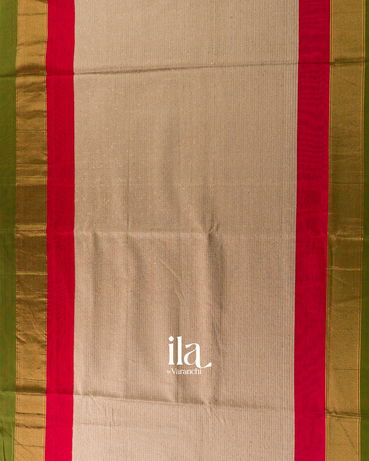 Olive Green Pure Maheshwari Silk Cotton Handloom Saree