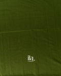 Olive Green Pure Maheshwari Silk Cotton Handloom Saree