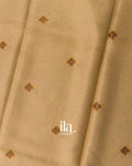 Golden Floral Digital Printed Cotton Tissue Saree