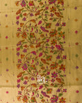 Golden Yellow Paithani Pallu Semi Cotton Saree