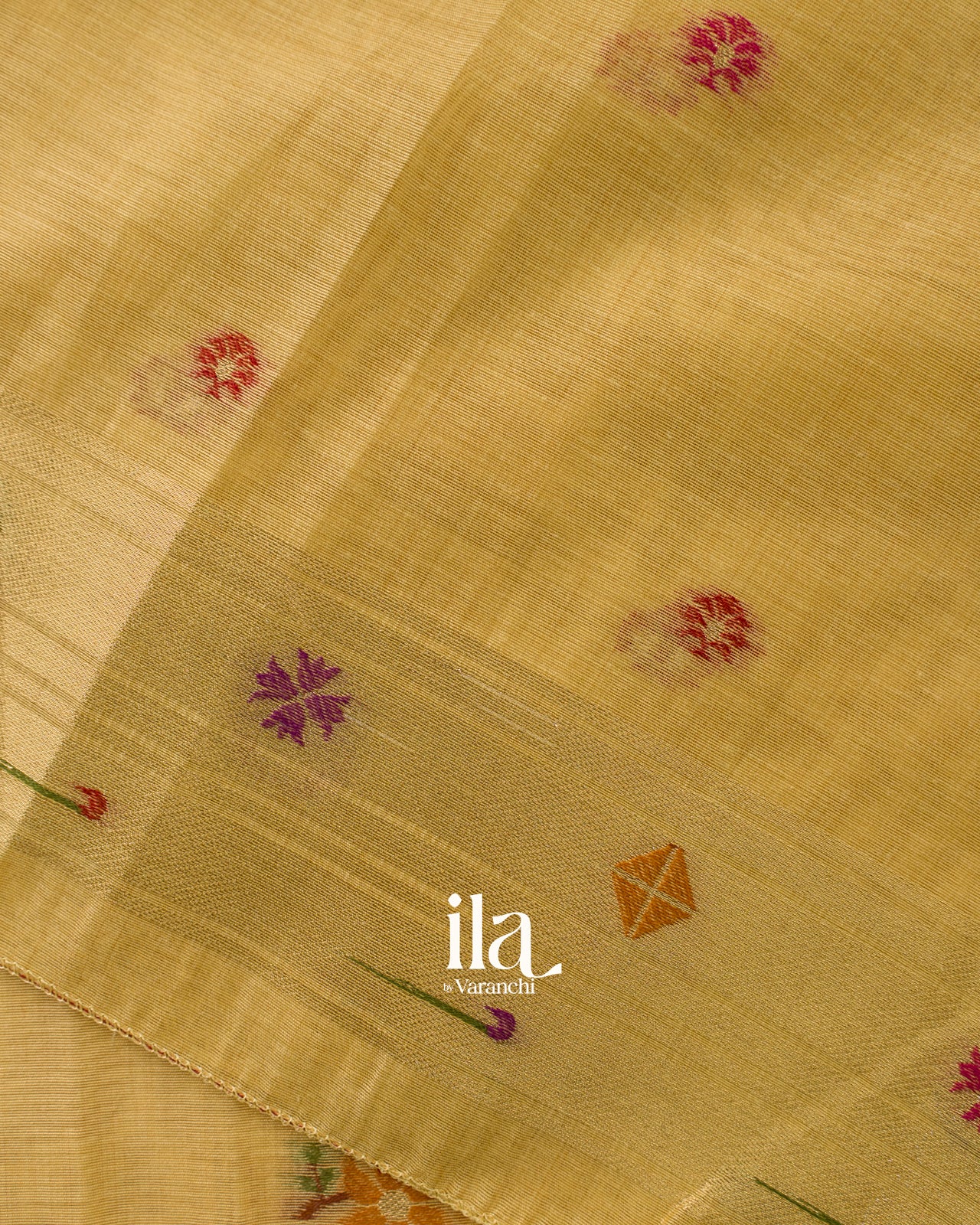 Golden Yellow Paithani Pallu Semi Cotton Saree