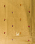 Golden Yellow Paithani Pallu Semi Cotton Saree