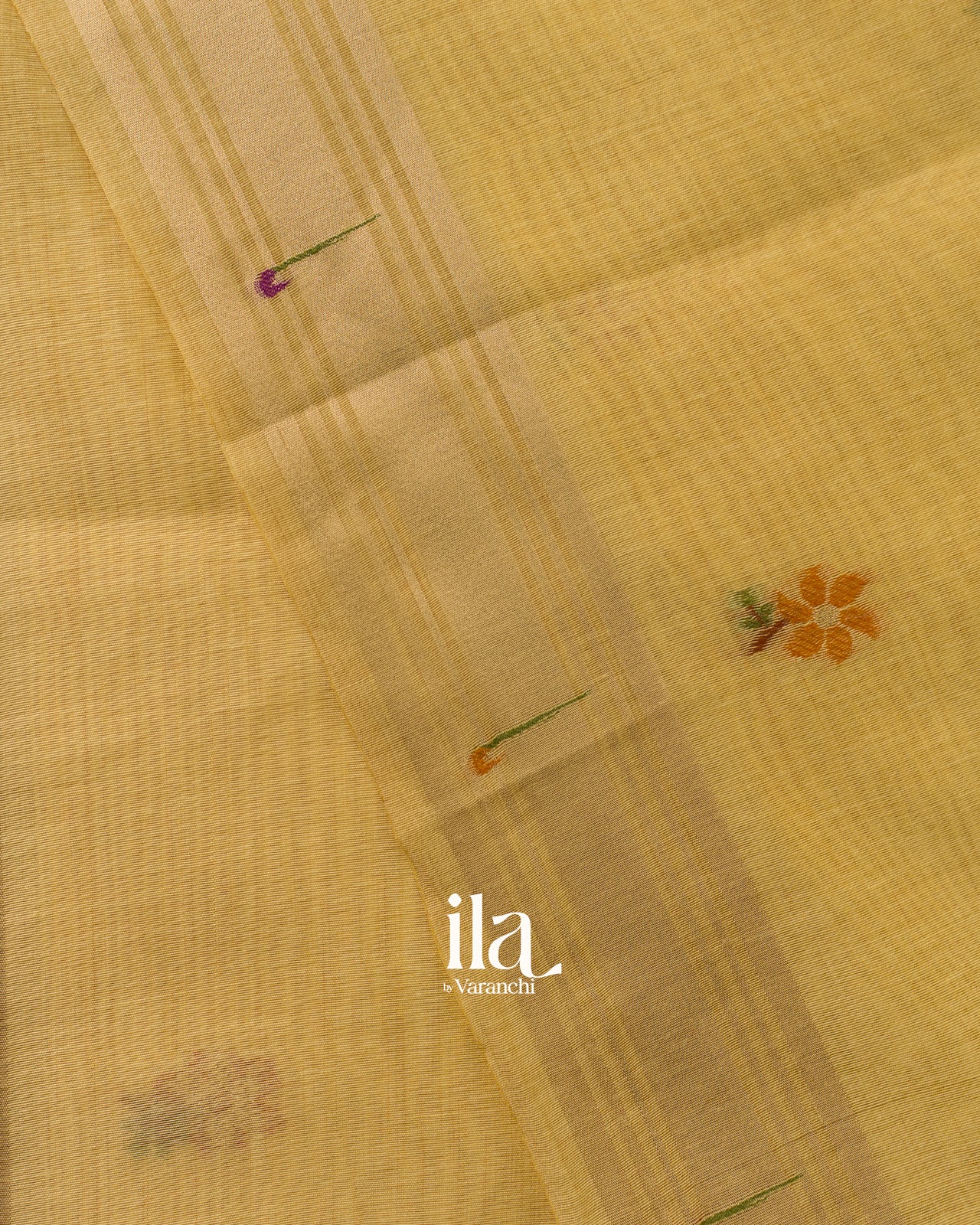 Golden Yellow Paithani Pallu Semi Cotton Saree