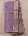 Lavender Paithani Semi Cotton Saree