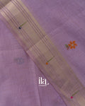 Lavender Paithani Semi Cotton Saree