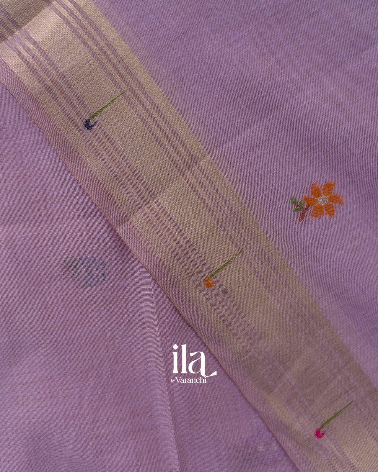 Lavender Paithani Semi Cotton Saree