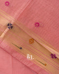 Baby Pink Paithani Pallu Semi Cotton Saree
