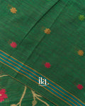 Bottle Green with Paithani Pallu Semi Matka Saree