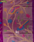 Magenta with Paithani Pallu Semi Matka Saree — Pallu