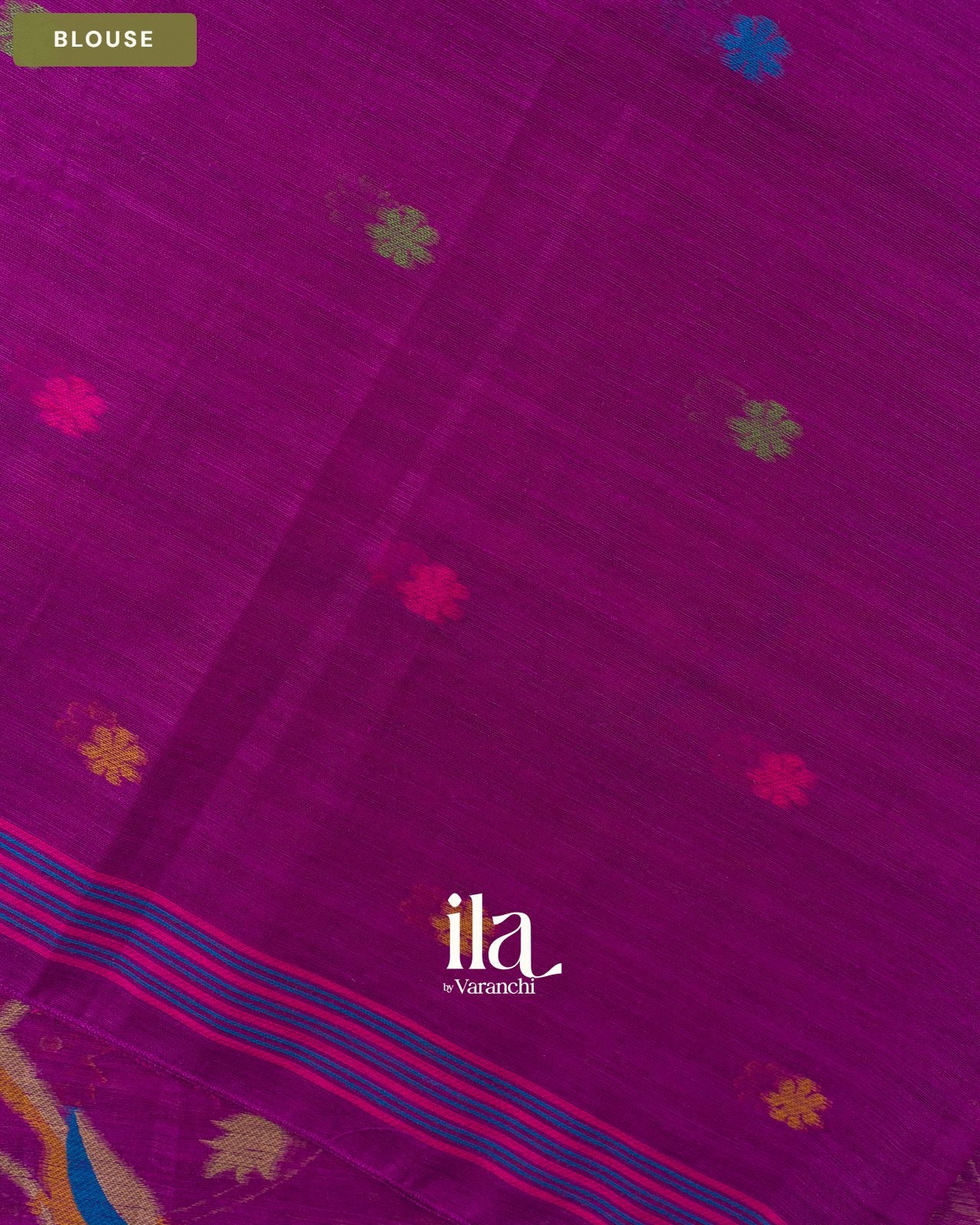 Magenta with Paithani Pallu Semi Matka Saree — Blouse