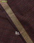 Coffee Brown Jamdani Sequin with Paithani Pallu Semi Matka Saree — Border