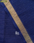 Navy Blue Jamdani Sequin with Paithani Pallu Semi Matka Saree — Border