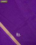 Purple Peacock Printed Chinon Saree — Blouse
