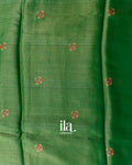 Parrot Green Borderless Cotton Tissue Saree