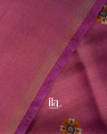 Dusty Rose Borderless Cotton Tissue Saree