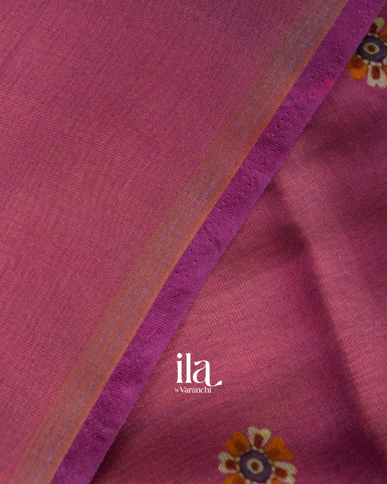 Dusty Rose Borderless Cotton Tissue Saree