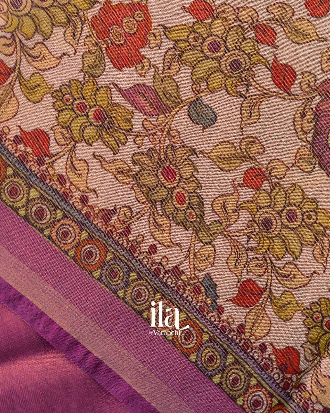 Dusty Rose Borderless Cotton Tissue Saree