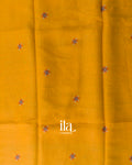 Mustard Yellow Borderless Cotton Tissue Saree