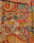 Mustard Yellow Borderless Cotton Tissue Saree