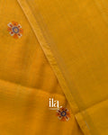 Mustard Yellow Borderless Cotton Tissue Saree