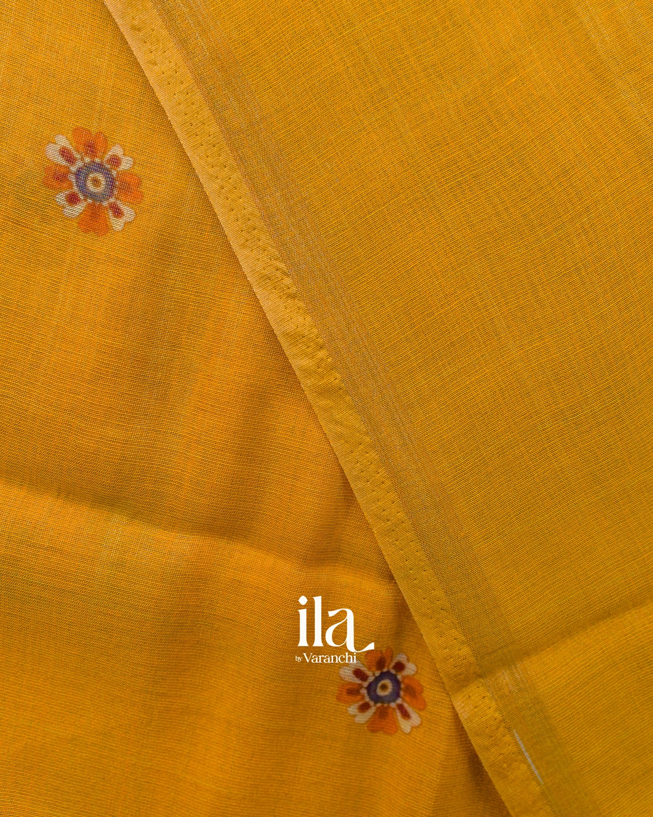 Mustard Yellow Borderless Cotton Tissue Saree