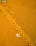 Turmeric Yellow Sequin Embroidered Mul Chanderi Saree — Border