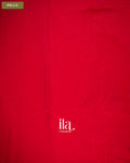 Cherry Red Sequin Embroidered Mul Chanderi Saree — Pallu